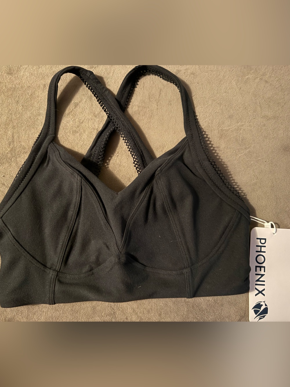 Phenix Black Supportive Racerback Sports Bra